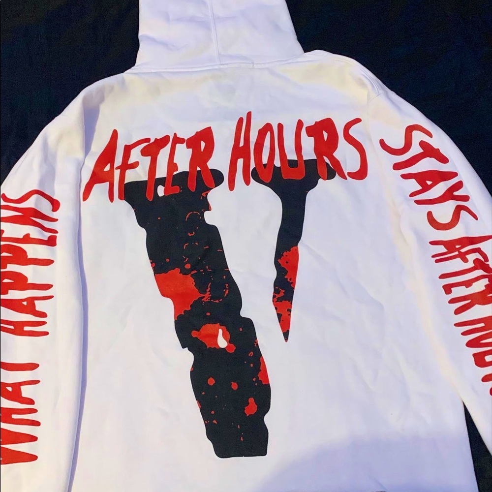 Vlone after hours hoodie Nav Collab